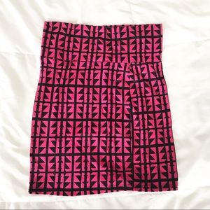 NWOT Charlotte Russe Hot Pink/Black Bodycon Skirt